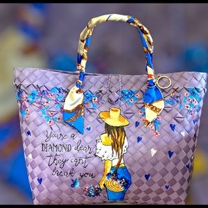 Handmade Painted Tote Bag